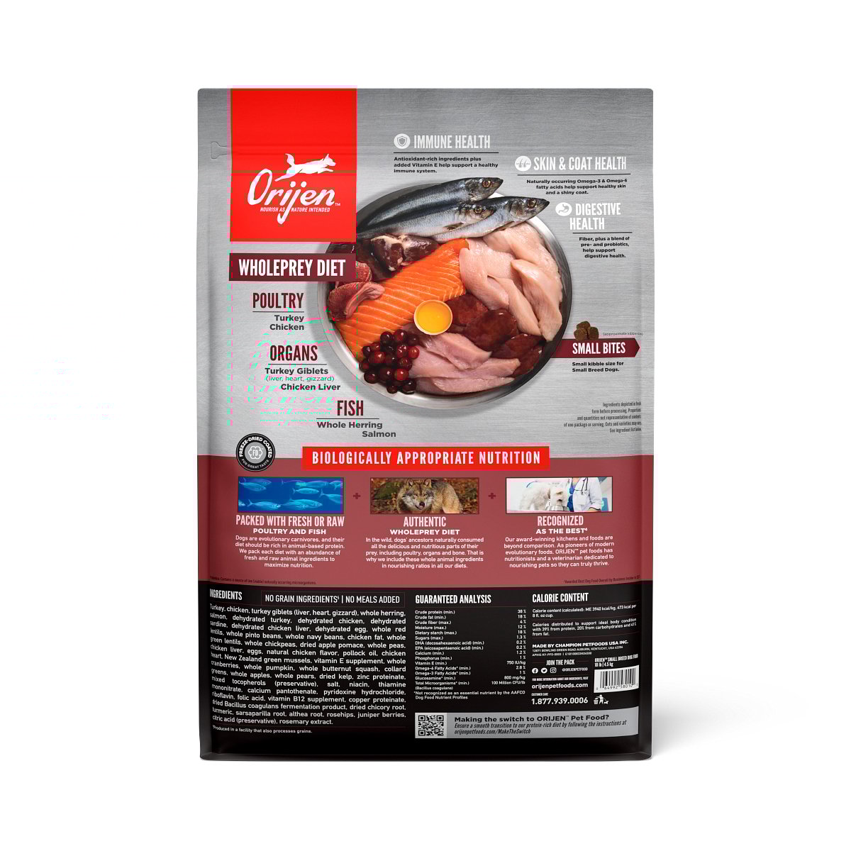 Orijen Raza Pequeña 4.5 kg — Pavo, Pollo y Pescado