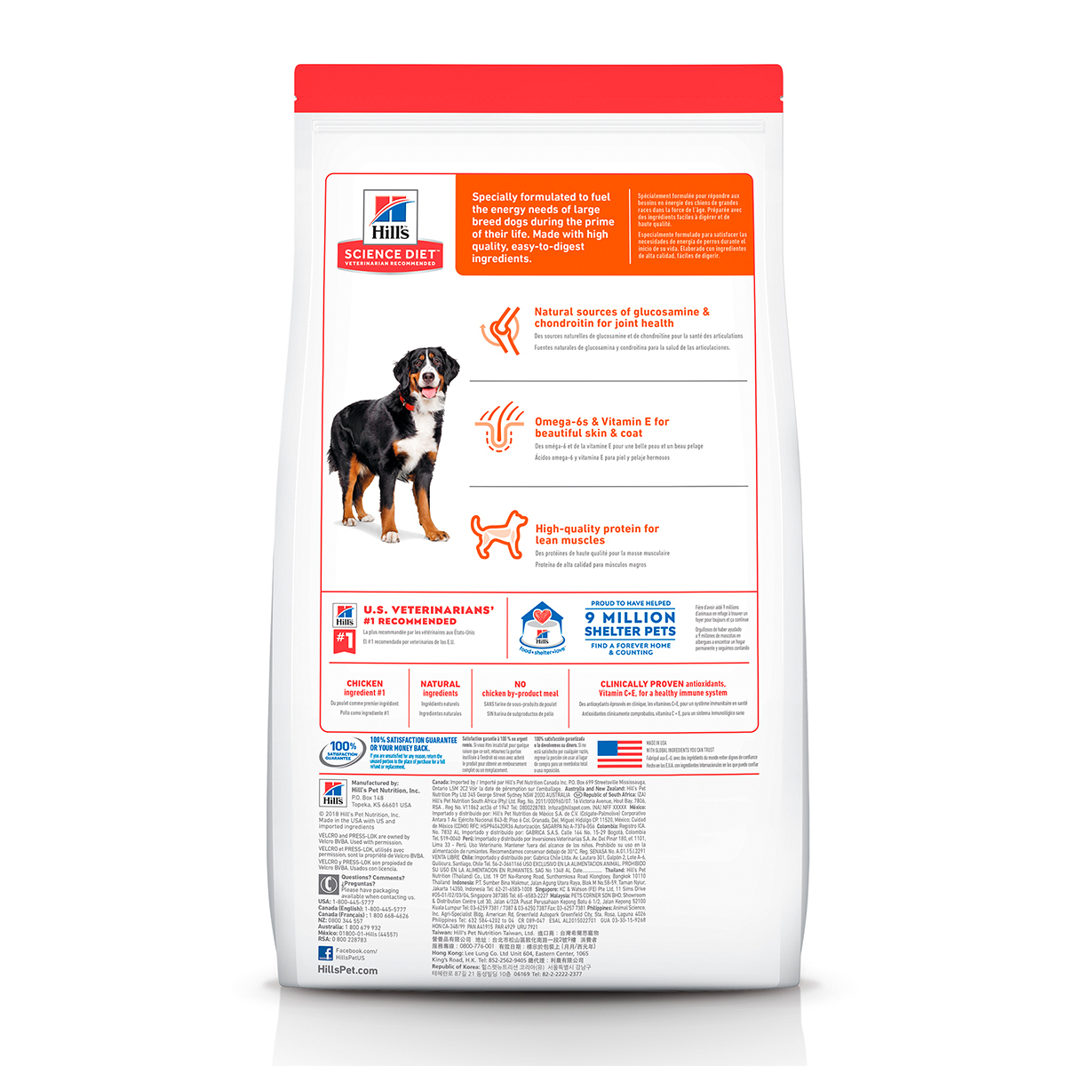 Hill's Science Diet Large Breed 20.4 kg — Receta Pollo