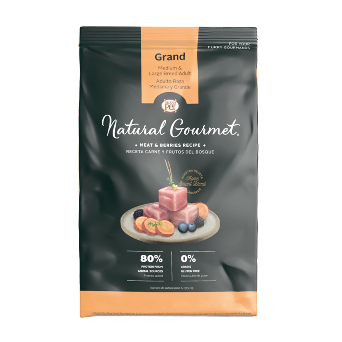 Natural Gourmet 15 kg — Carne y frutos del bosque
